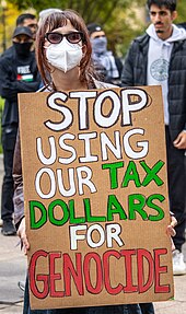 Pro-Palestinian protester in Columbus, Ohio, United States, 18 October 2023 All Out for Gaza IMG 7000-(7) (53276209172).jpg