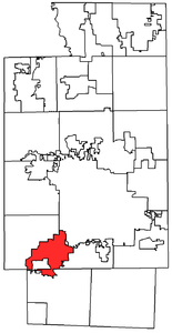 Location within Summit County, Ohio