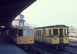 서베를린 올림피아슈타디온역의 A3L 및 AII형 20차분 차량, 1973년