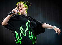 Billie Eilish won all four major general field awards in the same year, becoming the second artist to achieve the feat and the first since 1981. Billie Eilish @Pukkelpop 2019 (48590442776).jpg
