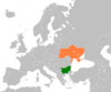 Location map for Bulgaria and Ukraine.
