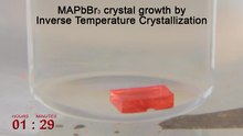 File:CH3NH3PbBr3 crystal growth.webm