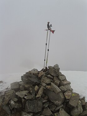 Cairn au sommet de la Punta alla Vetta.