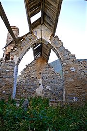 Vue de l'intérieur des ruines.