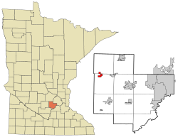 Location of the city of New Germanywithin Carver County, Minnesota