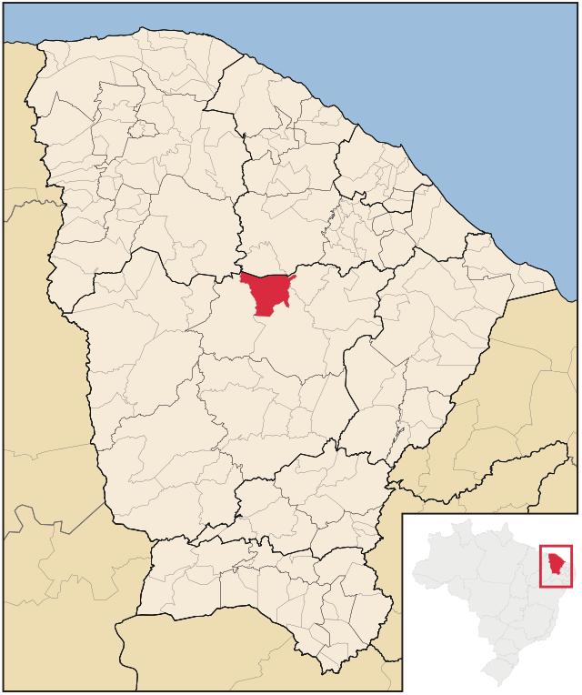 Localização de Madalena no Ceará