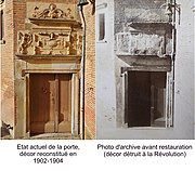 Restauration de la porte de la tour.