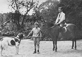 Christian och Sten Weinberg på Kappsta ca 1916.