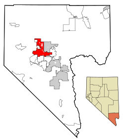 Localização no condado de Clark em Nevada