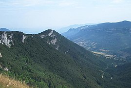 Vue depuis le col, en direction du nord.