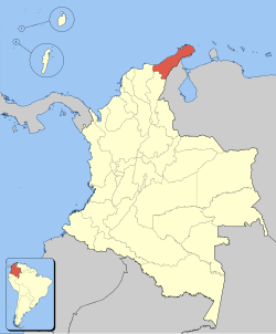 Dipartimento di La Guajira - Localizzazione