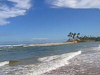 Het strand Barra de Ariri