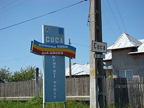 Intrarea în comuna Cuca