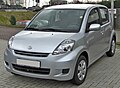 aktueller Daihatsu Sirion, 1,55 m hoch, und ca. 3,65 m lang