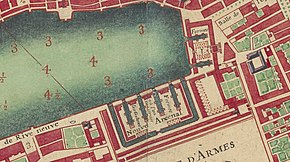 Plan de l'arsenal des galères de Marseille en 1700