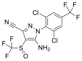 Fipronil, skeletformule