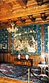 19th cent. coffered ceiling and 18th cent. tapestry