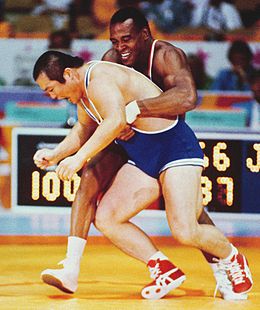 Greco-Roman wrestling competition at the 1984 Summer Olympics.JPEG