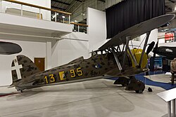 Fiat CR.42 der Regia Aeronautica im Royal Air Force Museum in Hendon bei London