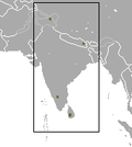 Aire de répartition du Crocidure de Horsfield