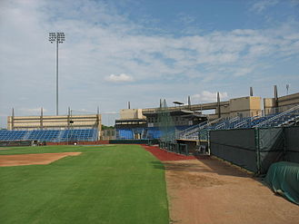 Interior of Clay Gould Ballpark