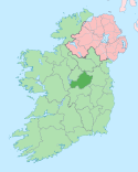 Location map of County Westmeath.