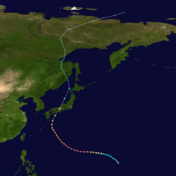 強烈颱風燕子的路徑圖