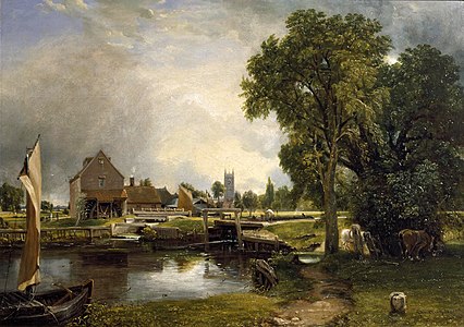 Écluse et moulin de Dedham, vers 1821 Victoria and Albert Museum