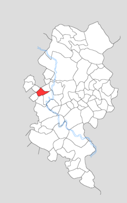Map showing Dauri in Kotla block