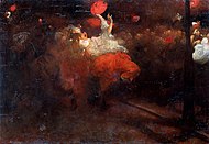 Jac. van Looy, c. 1900: 'Oranjefeest / Zomerweelde', olieverf op doek