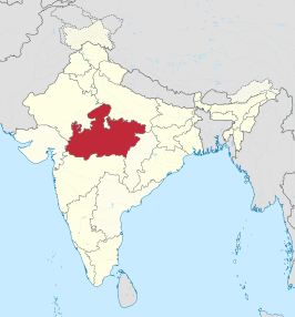 Kaart van Madhya Pradesh