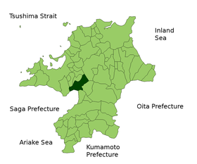 Localização de Chikushino