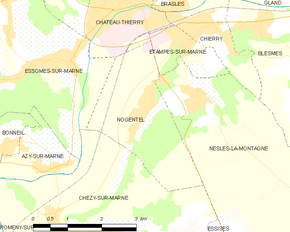 Poziția localității Nogentel