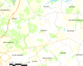 Mapa obce Mosnay