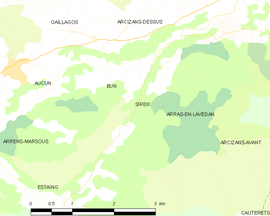 Mapa obce Sireix