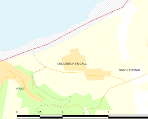 Poziția localității Criquebeuf-en-Caux