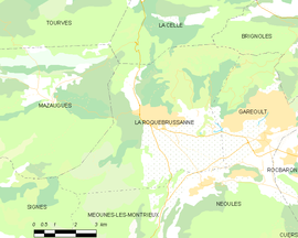 Mapa obce La Roquebrussanne