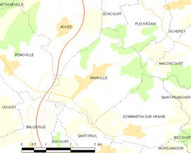 Mapa obce Rainville