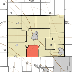Location of Harrison Township in Boone County