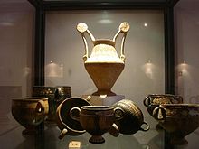 Messapian ceramics in Archaeological Museum of Oria. Messapian pottery.JPG