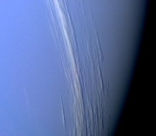 Cirrus clouds on Neptune, captured during Voyager 2's flyby Neptune clouds.jpg