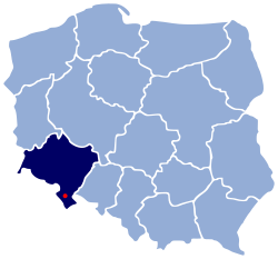 Розташування міста Душники-Здруй