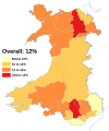 Percentage of reception age children that are obese in Wales in 2017/2018