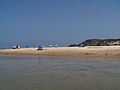 Low tide the banks of the river Ribeira de Aljezur