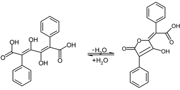 Bildung der Pulvinsäure (Lacton) aus der Carbondisäure