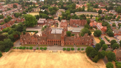 The Reading School site from above.