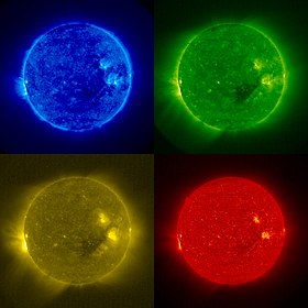 Four images of Sun