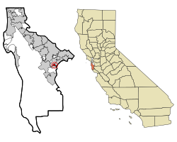 Loko en Kantono San Mateo kaj la stato de Kalifornio