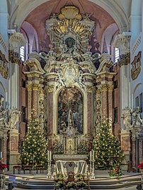 Le chœur de l'église Saint-Martin de Bamberg (Bavière, Allemagne). (définition réelle 3 330 × 4 440)