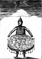 Kopergravure: sjamaan en zijn trommel, 1767